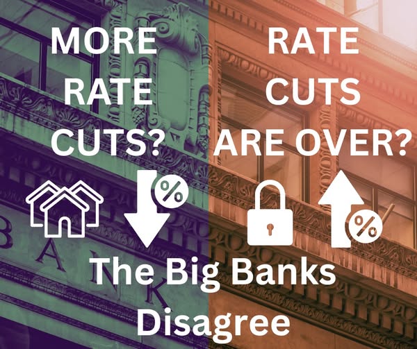 Close-up of a financial chart showing interest rate trends alongside a house model representing Canadian mortgage markets.