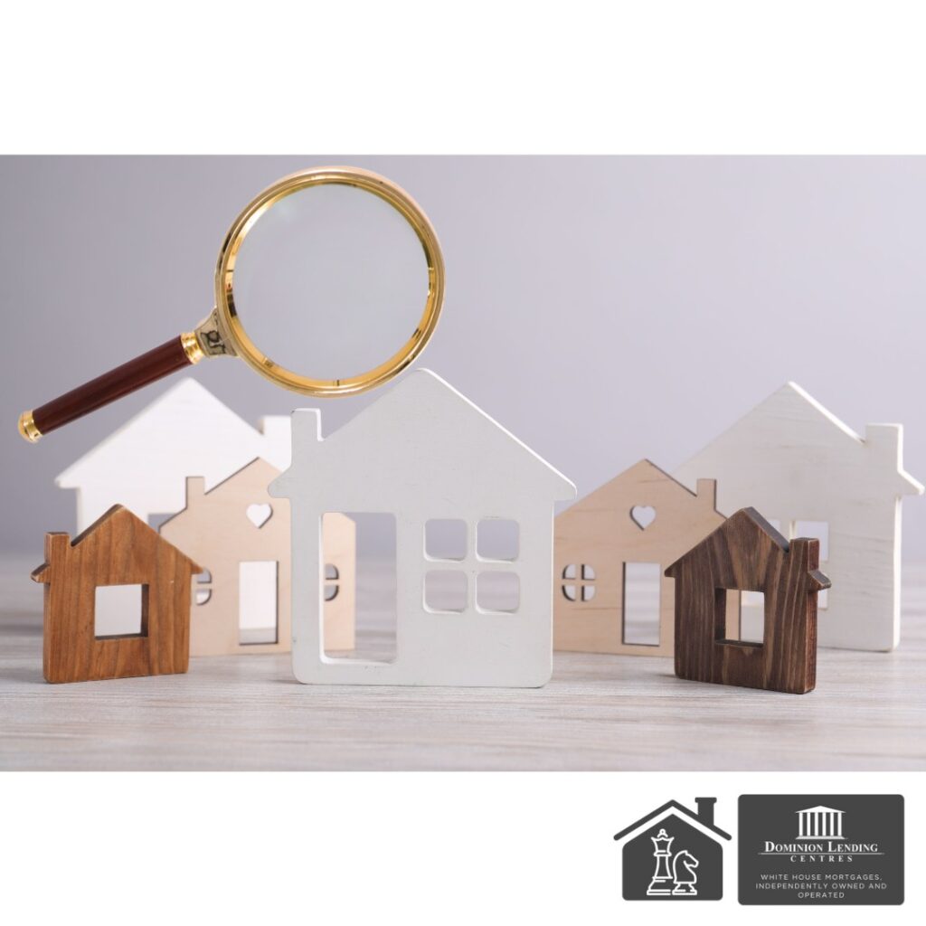 First-time home buyers touring a house and evaluating neighbourhood, staging, and red flags during the house-hunting process in Salmon Arm.